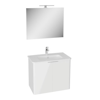 Koupelnová sestava s umyvadlem VitrA Mia 75x62,5x44,5 cm bílá lesk MIASETPR80BB
