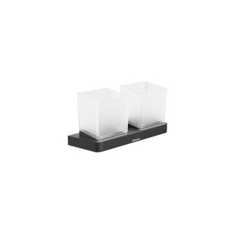 Ravak TD 220.20 Držák s dvěma pohárky, black X07P558