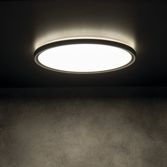 AZPO stropní LED svítidlo, ø 420mm, 22W, IP54, černá mat