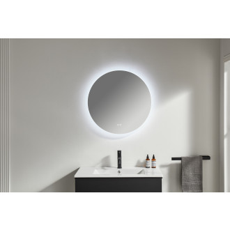 CERANO - Koupelnová skříňka pod umyvadlo s úchytkou/deskou pod umyvadlo Velora - 18 mm - černá matná, černá úchytka - 80x49,8x46 cm