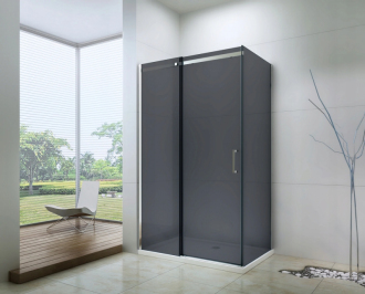Mexen Omega výsuvný sprchový kout 130 x 70 cm, grafit, chrom - 825-130-070-01-40