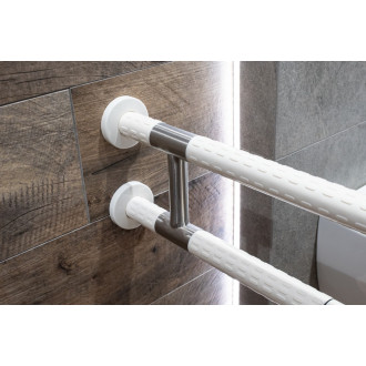 Madlo pro invalidy, 60 cm, s podpěrou, bílá barva