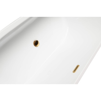 Asymetrická vana VICA SLIM+ bílá, sifon se štěrbinovým přepadem