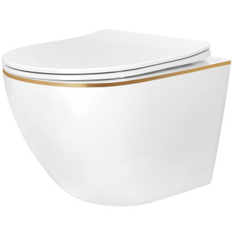 Závěsná WC mísa Rea Carlo Mini Tornado NF GOLD EDGE