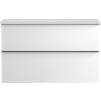 CERANO - Koupelnová skříňka pod umyvadlo s úchytkou Velora - bílá matná, chromová úchytka - 80x49,8x46 cm