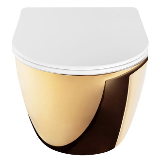 Závěsná WC mísa Rea Carlo Mini Tornado NF WHITE GOLD