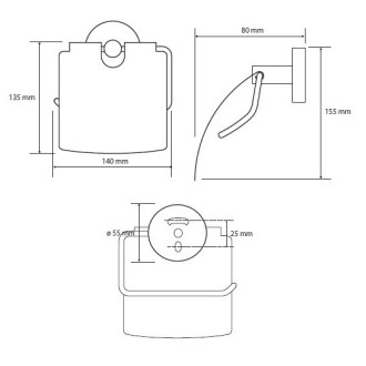 Držák toaletního papíru s krytem