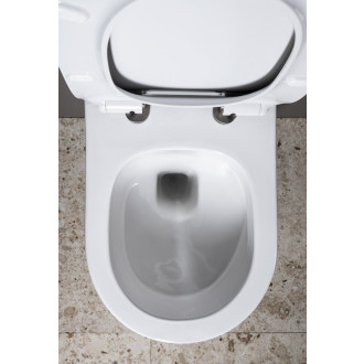 LUNA závěsná WC mísa, Vortex Rimless, 35,5x49cm, bílá