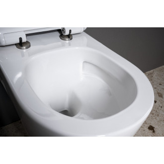 LUNA závěsná WC mísa, Vortex Rimless, 35,5x49cm, bílá