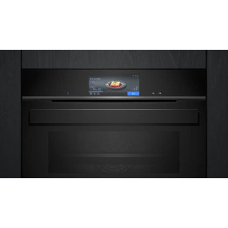 Siemens iQ700 Vestavná kompaktní kombinovaná parní trouba 60 x 45 cm černá CS958GDD1