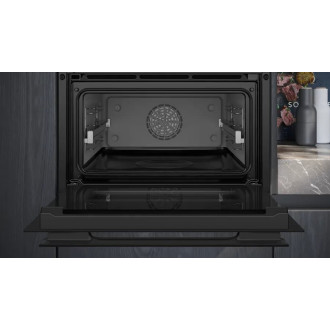 Siemens iQ700 Vestavná kompaktní kombinovaná parní trouba 60 x 45 cm černá CS958GDD1