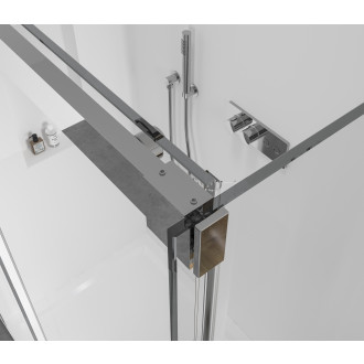 CERANO - Sprchový kout Lantono - pravá - 8 mm - chrom, mléčné sklo - 110x80 cm - posuvný