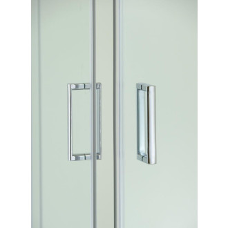Set BARCELONA PLUS s vaničkou z litého mramoru - Včetně vaničky, 190 cm, 90 cm × 90 cm, Univerzální, Hliník chrom, Čiré bezpečnostní sklo - 5 / 6 mm