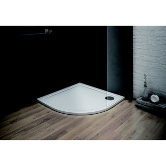 Set BARCELONA PLUS s vaničkou z litého mramoru - Včetně vaničky, 190 cm, 90 cm × 90 cm, Univerzální, Hliník chrom, Čiré bezpečnostní sklo - 5 / 6 mm
