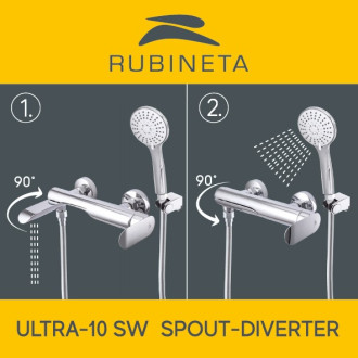 Vanová baterie ULTRA-10/K s příslušenstvím, chrom