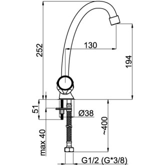 Dřezová baterie R-8 GLOBO, chrom