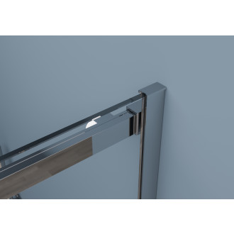 CERANO - Sprchový kout Santoro - pravá - 6 mm - černá matná, mléčné sklo - 130x100 cm - posuvný