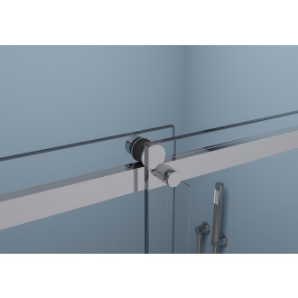 CERANO - Sprchový kout Santoro - pravá - 6 mm - chrom, mléčné sklo - 120x80 cm - posuvný