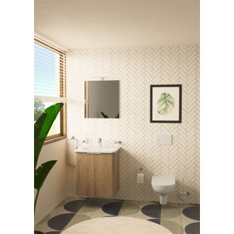 Koupelnová sestava s umyvadlem VitrA Mia 56,5x62,5x44,5 cm zlatý dub MIASETPR60D