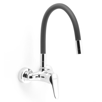 Novaservis Dřezová baterie s elastickým ramenem 100mm, černá-chrom 94484,0C