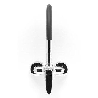 Novaservis Dřezová baterie s elastickým ramenem 100mm, černá-chrom 94484,0C