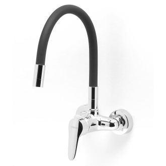 Novaservis Dřezová baterie s elastickým ramenem 100mm, černá-chrom 94484,0C