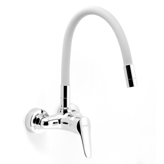 Novaservis Dřezová baterie s elastickým ramenem 100mm, stříbrošedá-chr. 94484,0S