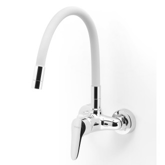 Novaservis Dřezová baterie s elastickým ramenem 100mm, stříbrošedá-chr. 94484,0S