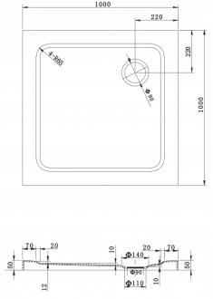 Mexen Lima skládací sprchový kout 100x100, transp., chrom + vanička 856-100-100-01-00-4010