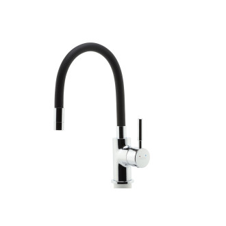 Novaservis Dřezová stojánková baterie,černá-chrom s elastickým ramenem 70710,0C