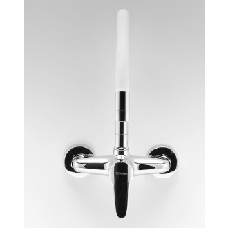Novaservis Dřezová baterie s elastickým ramenem 150mm, bílá-chrom 94480,0B