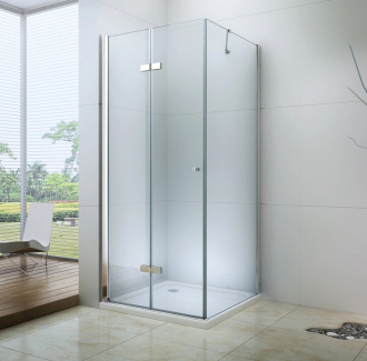 Mexen Lima skládací sprchový kout 120x80, transp., chrom + vanička 856-120-080-01-00-4010
