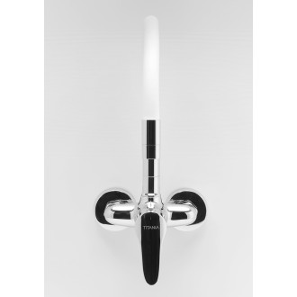 Novaservis Dřezová baterie s elastickým ramenem 100mm, bílá-chrom 94484,0B