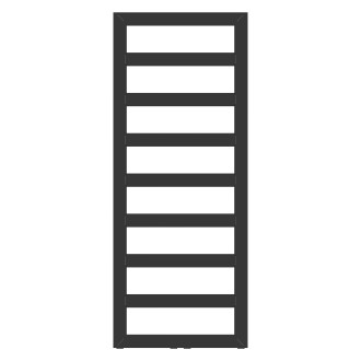 Radiátor kombinovaný Hopa Glasgow 170x40 cm antracit RADGLA401716SP