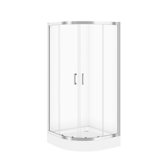 Cersanit Basic sprchový kout čtvrtkruh čiré sklo 80x80x185 S158-003