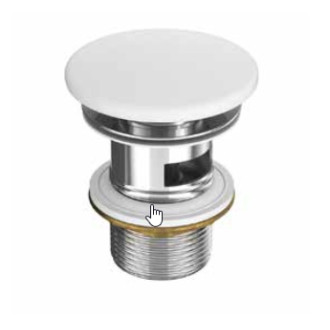 Cersanit Zátka pro umyv. Werta s přepadem klik-klak bílá K11-2413