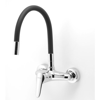 Novaservis Drezová nástenná baterie 150mm,cerná-chrom s elastickým ramenem 94480,0C