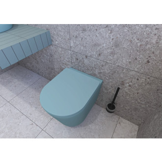 Wc s prkénkem softclose závěsné SAT Infinitio zelená mat zadní odpad SATINF010RREXPLGEM