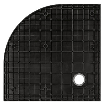 BESCO VEXO ČTVRTKRUH, SMC vanička, 90x90x3,2 cm, černá barva, bez nožiček VANKVEX90CTVRTB