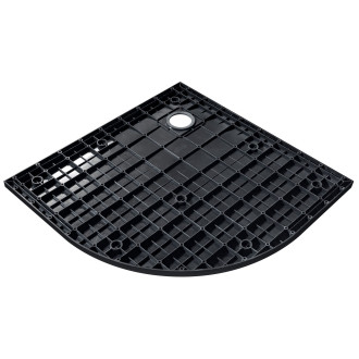 BESCO VEXO ČTVRTKRUH, SMC vanička, 90x90x3,2 cm, černá barva, bez nožiček VANKVEX90CTVRTB