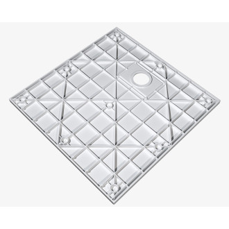 BESCO VEXO ČTVEREC, SMC vanička, 90x90x3,2 cm, bílá barva, bez nožiček VANKVEX90CTVERW
