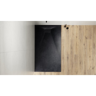BESCO VEXO OBDÉLNÍK, SMC vanička, 120x80x3,2 cm, černá barva, bez nožiček VEXOOBD1280B