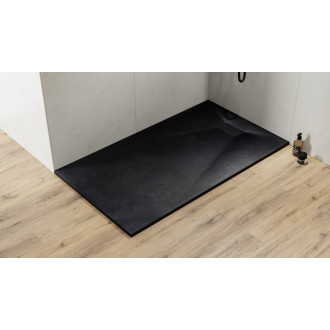 BESCO VEXO OBDÉLNÍK, SMC vanička, 100x80x3,2 cm, černá barva, bez nožiček VEXOOBD1080B