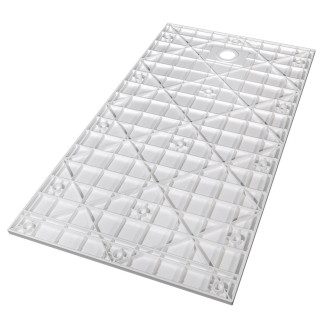 BESCO VEXO OBDÉLNÍK, SMC vanička, 120x80x3,2 cm, bílá barva, bez nožiček VEXOOWD1280W