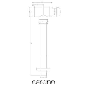 CERANO - Sifon umyvadlový - 5/4" - DN32 mm s výpustí click-clack s přepadem - keramická zátka - bílá