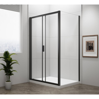 EASY BLACK obdélníkový sprchový kout 1000x700mm, čiré sklo L/P varianta