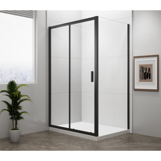 EASY BLACK obdélníkový sprchový kout 1300x700mm, čiré sklo L/P varianta