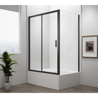 DEEP BLACK obdélníkový sprchový kout 1100x900mm L/P varianta, čiré sklo 57872