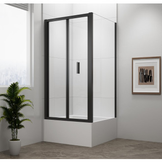 DEEP BLACK obdélníkový sprchový kout 1000x900mm L/P varianta, čiré sklo 57896