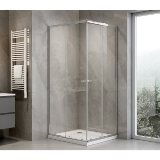 AGGA obdélníková sprchová zástěna 800x700mm, čiré sklo